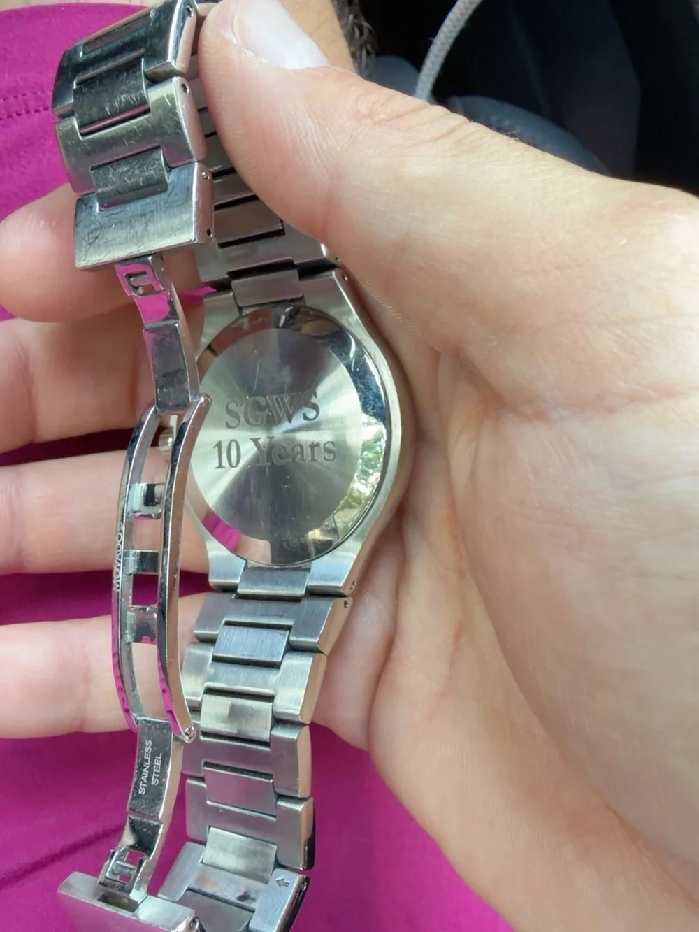 Movado Swiss Stainless Steel Black Dial Watch